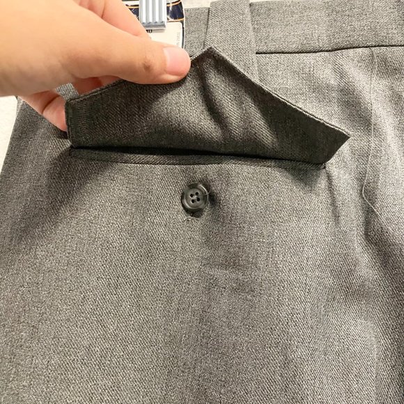 Circle S NWT Men's Vintage 80s Gray Pleated Western Dress Ranch Pants Size 40 - Picture 8 of 10